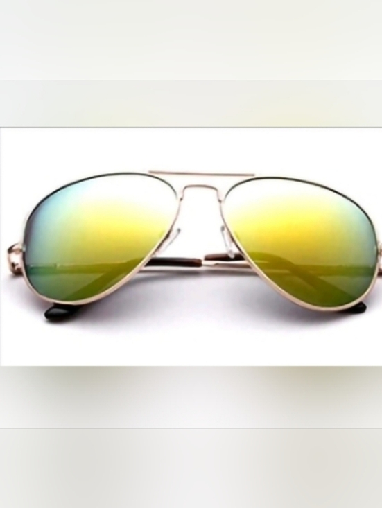 Source Unknown Accessories - Yellow/Green Unisex Aviator Adult Sunglasses